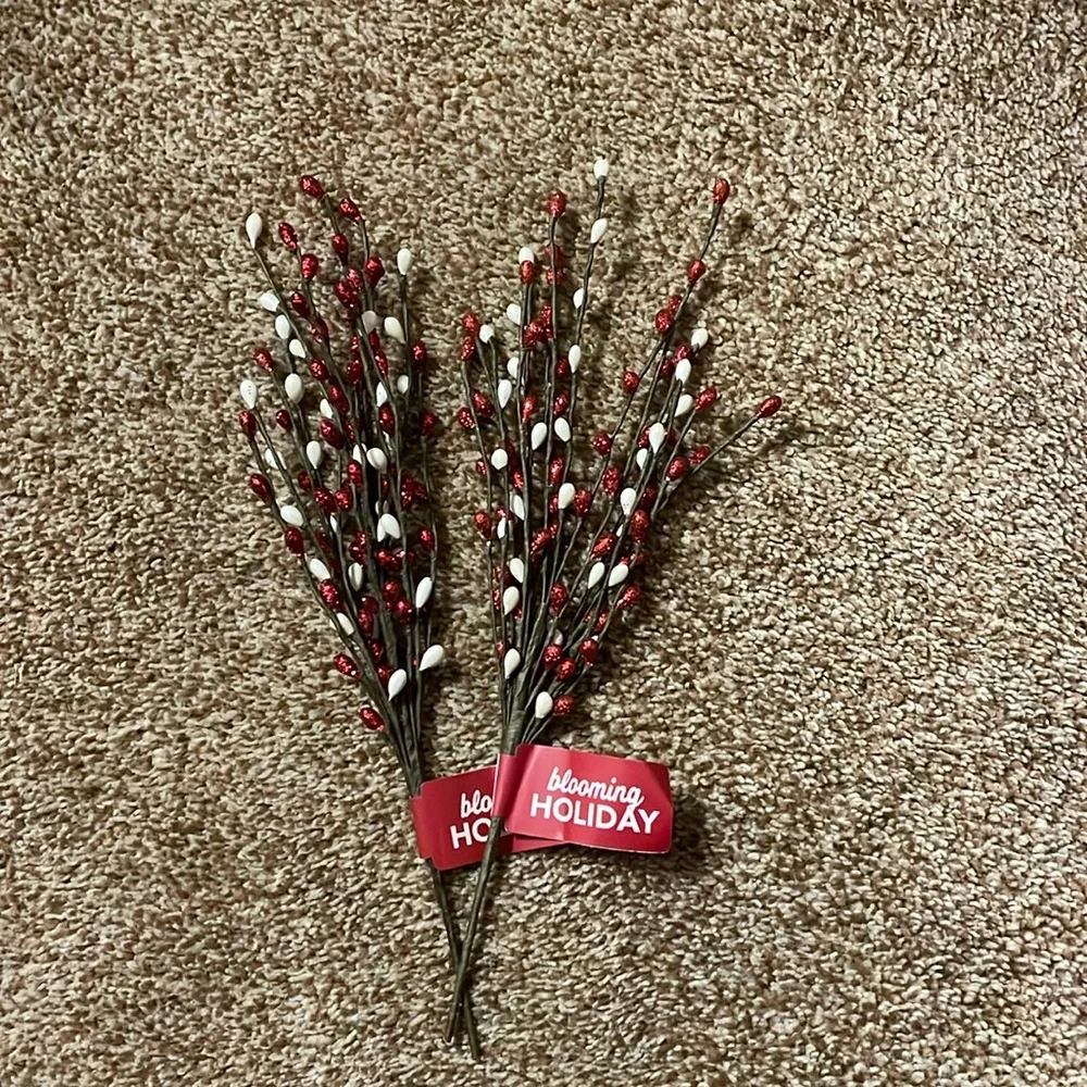 2 Blooming Holiday Christmas picks